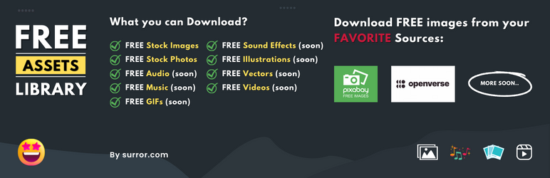 Free Assets Library – Openverse/Pixabay 600+ Million Images Preview Wordpress Plugin - Rating, Reviews, Demo & Download