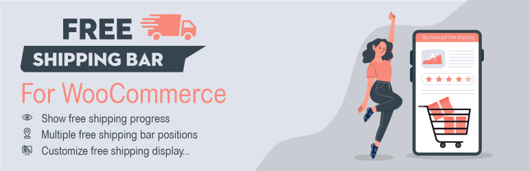 Free Shipping Bar For WooCommerce Preview Wordpress Plugin - Rating, Reviews, Demo & Download