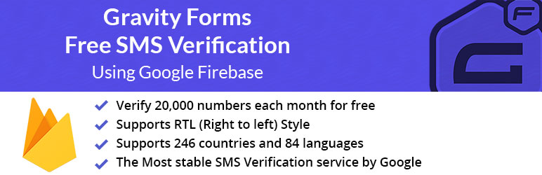 Free SMS OTP Verification For Gravity Forms By Firebase Preview Wordpress Plugin - Rating, Reviews, Demo & Download