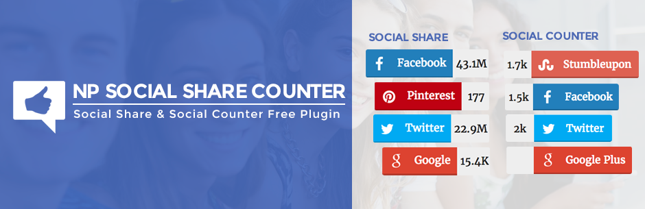 Free Social Share Counter Plugin For WordPress – NP Social Share Counter Preview - Rating, Reviews, Demo & Download