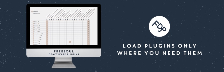 Freesoul Deactivate Plugins – Disable Plugins On Individual WordPress Pages Preview - Rating, Reviews, Demo & Download