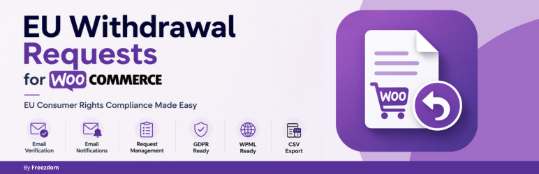 Freezdom Withdrawal Requests For WooCommerce Preview Wordpress Plugin - Rating, Reviews, Demo & Download