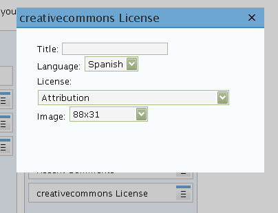 French Creative Commons License Widget Preview Wordpress Plugin - Rating, Reviews, Demo & Download