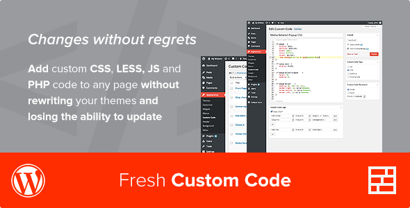 Fresh Custom Code – CSS/JS/PHP – WordPress Plugin Preview - Rating, Reviews, Demo & Download