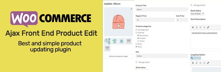 Front End Product Edit For Woocommerce Preview Wordpress Plugin - Rating, Reviews, Demo & Download