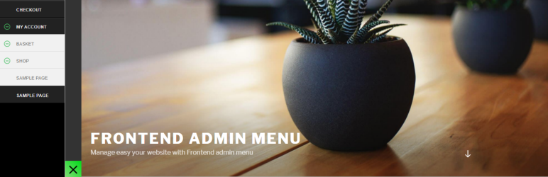 Frontend Admin Menu Preview Wordpress Plugin - Rating, Reviews, Demo & Download