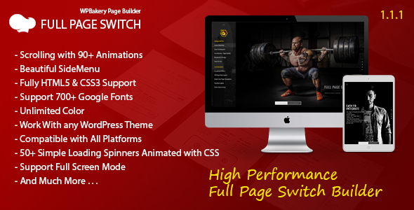 Full Page Switch – With Side Menu – Addon For WPBakery Page Builder Preview Wordpress Plugin - Rating, Reviews, Demo & Download