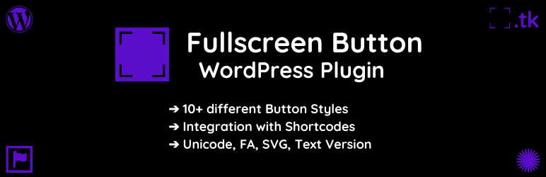 Fullscreen-Button Preview Wordpress Plugin - Rating, Reviews, Demo & Download