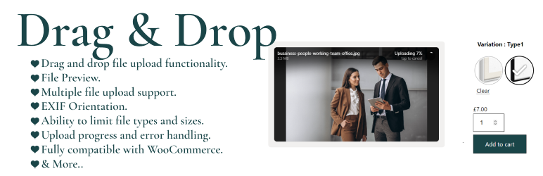 FusePond – Drag & Drop For WooCommerce Preview Wordpress Plugin - Rating, Reviews, Demo & Download