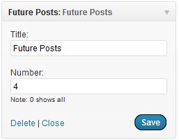 Future Posts Widget Preview Wordpress Plugin - Rating, Reviews, Demo & Download