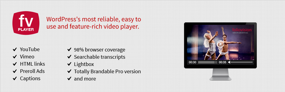 FV Player 8 Beta Preview Wordpress Plugin - Rating, Reviews, Demo & Download