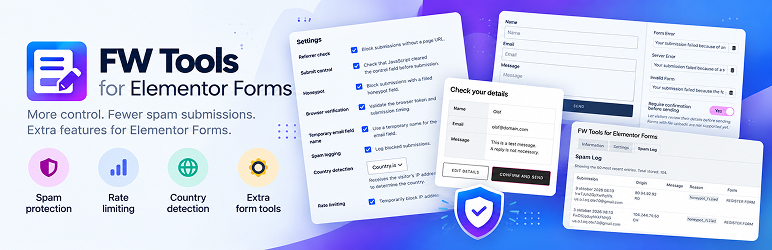 FW Tools For Elementor Forms Preview Wordpress Plugin - Rating, Reviews, Demo & Download
