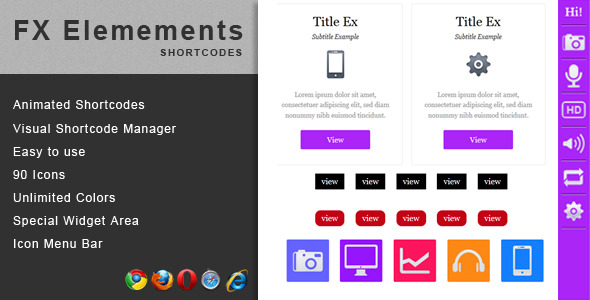 FX Elements | Wordpress Animated Shortcodes Preview - Rating, Reviews, Demo & Download