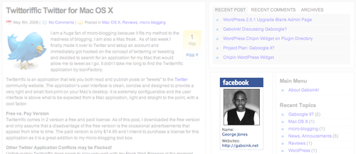 Gaboinked! Facebook Badge Plugin For WordPress Preview - Rating, Reviews, Demo & Download