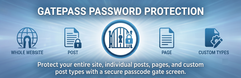 GatePass Password Protection Preview Wordpress Plugin - Rating, Reviews, Demo & Download