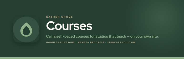 Gather Grove Courses Preview Wordpress Plugin - Rating, Reviews, Demo & Download