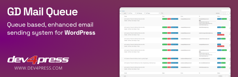 GD Mail Queue Preview Wordpress Plugin - Rating, Reviews, Demo & Download