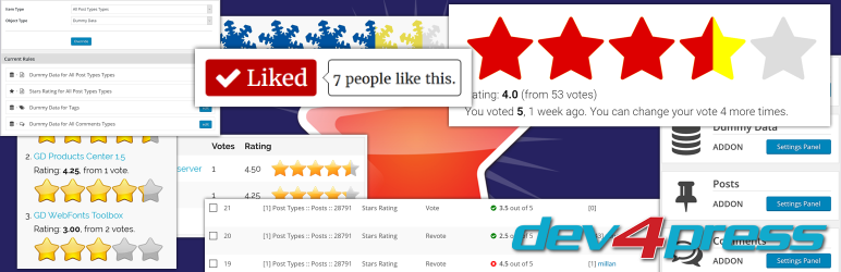 GD Rating System Preview Wordpress Plugin - Rating, Reviews, Demo & Download
