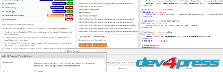 GD Security Headers Preview Wordpress Plugin - Rating, Reviews, Demo & Download