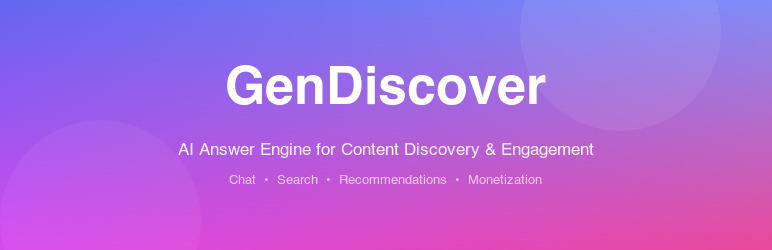 GenDiscover Preview Wordpress Plugin - Rating, Reviews, Demo & Download