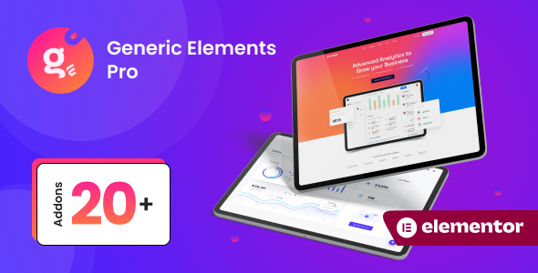 Generic Elements Pro For Elementor WordPress Plugin Preview - Rating, Reviews, Demo & Download