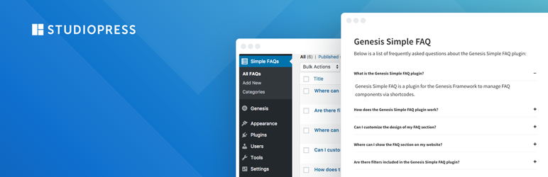 Genesis Simple FAQ Preview Wordpress Plugin - Rating, Reviews, Demo & Download