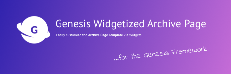Genesis Widgetized Archive Preview Wordpress Plugin - Rating, Reviews, Demo & Download