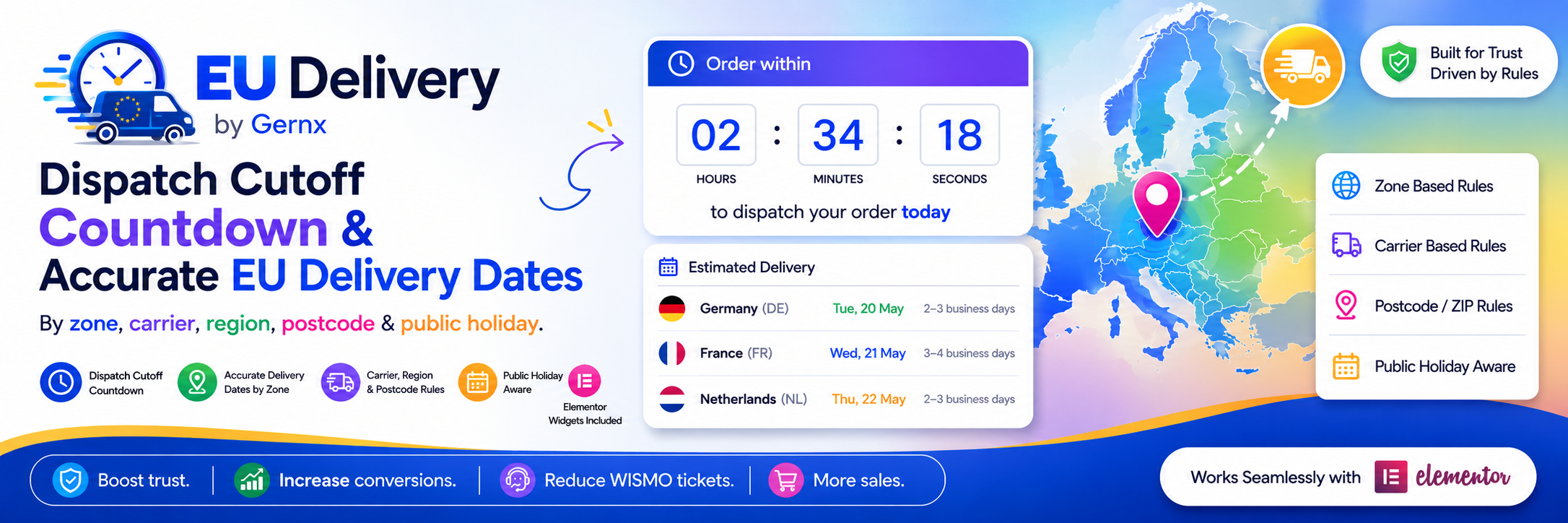 Gernx Smart Shipping Zone & Cutoff Countdown For WooCommerce Preview Wordpress Plugin - Rating, Reviews, Demo & Download