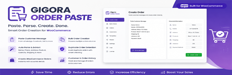 Gigora Order Paste Preview Wordpress Plugin - Rating, Reviews, Demo & Download