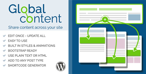 Global Content Plugin For WordPress Preview - Rating, Reviews, Demo & Download