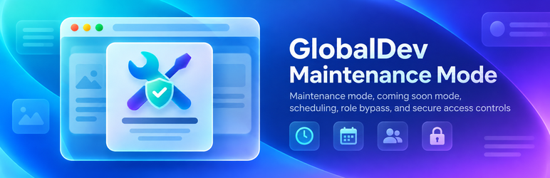 GlobalDev Maintenance Mode Preview Wordpress Plugin - Rating, Reviews, Demo & Download