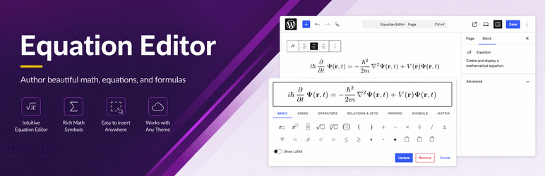 Glyphwell – Visual Equation Editor Preview Wordpress Plugin - Rating, Reviews, Demo & Download