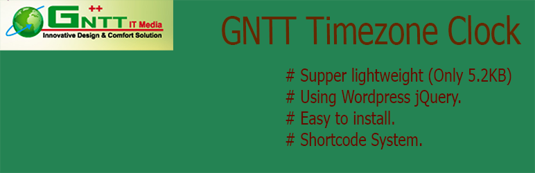 GNTT Timezone Clock Preview Wordpress Plugin - Rating, Reviews, Demo & Download