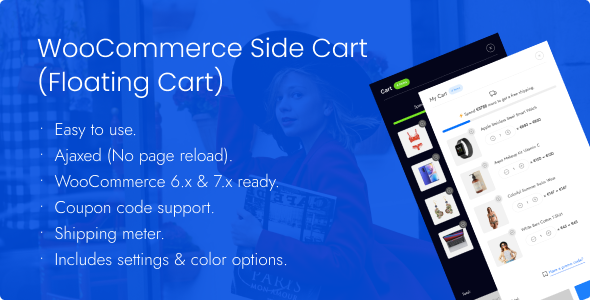 Go Cart – Side Cart/Floating Cart For WooCommerce Preview Wordpress Plugin - Rating, Reviews, Demo & Download