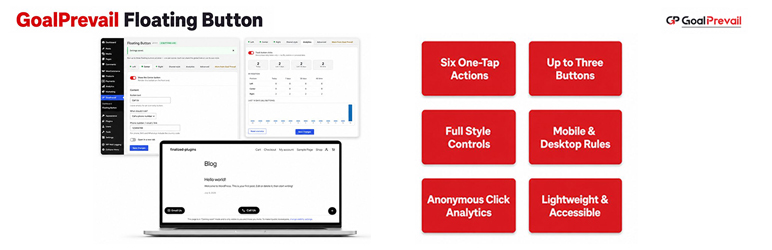 GoalPrevail Floating Button Preview Wordpress Plugin - Rating, Reviews, Demo & Download