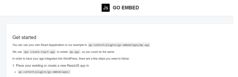 GoEmbed – Javascript Application Embedded Preview Wordpress Plugin - Rating, Reviews, Demo & Download