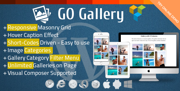 GoGallery – Filterable Responsive Gallery For Visual Composer Preview Wordpress Plugin - Rating, Reviews, Demo & Download
