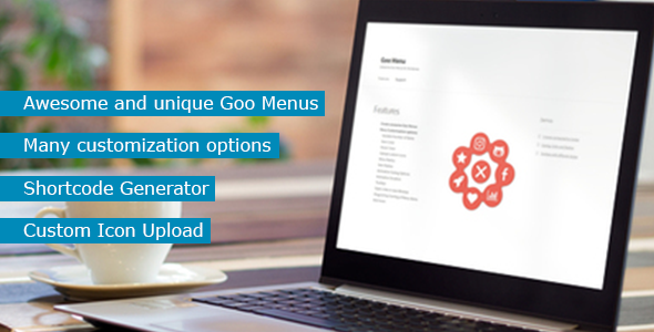 Goo Menu Plugin for Wordpress Preview - Rating, Reviews, Demo & Download