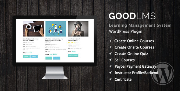 Good LMS – Learning Management System WP Plugin Preview - Rating, Reviews, Demo & Download