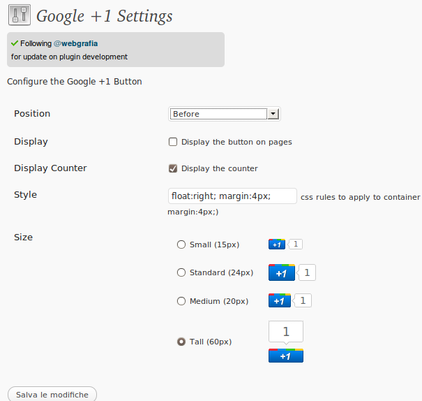 Google +1 Button Advanced Preview Wordpress Plugin - Rating, Reviews, Demo & Download