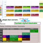 Google Calendar Weekly Timetable