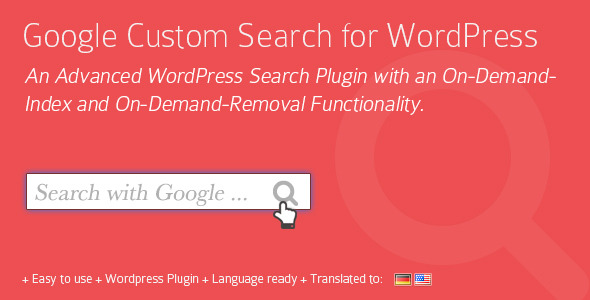 Google Custom Search For WordPress Plugin Preview - Rating, Reviews, Demo & Download