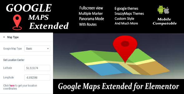 Google Maps Extended For Elementor Preview Wordpress Plugin - Rating, Reviews, Demo & Download