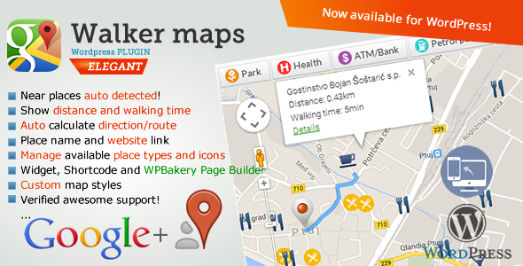 Google Maps Neighborhood Walker Plugin for Wordpress Preview - Rating, Reviews, Demo & Download