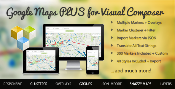 Google Maps PLUS For Visual Composer Preview Wordpress Plugin - Rating, Reviews, Demo & Download