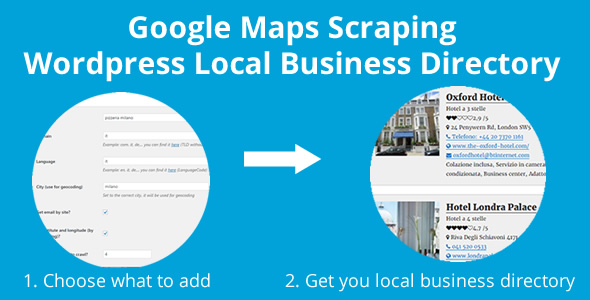 Google Maps Scraping Wordpress Directory Local Business Preview - Rating, Reviews, Demo & Download
