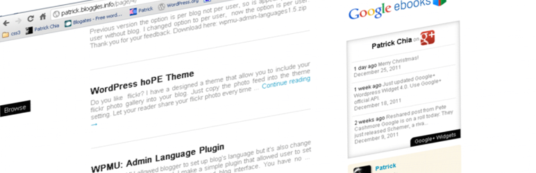 Google+ Plus WordPress Widget Preview - Rating, Reviews, Demo & Download