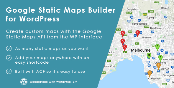 Google Static Maps Builder Preview Wordpress Plugin - Rating, Reviews, Demo & Download