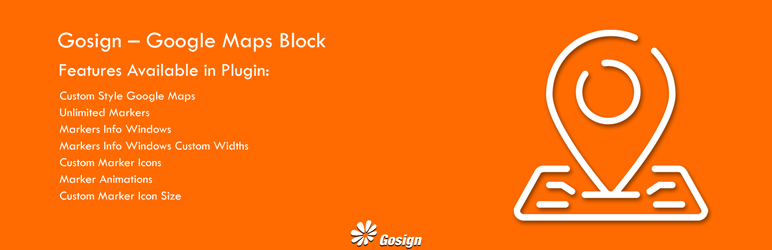 Gosign – Google Maps Block Preview Wordpress Plugin - Rating, Reviews, Demo & Download