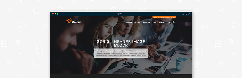 Gosign – Header Image Block Preview Wordpress Plugin - Rating, Reviews, Demo & Download